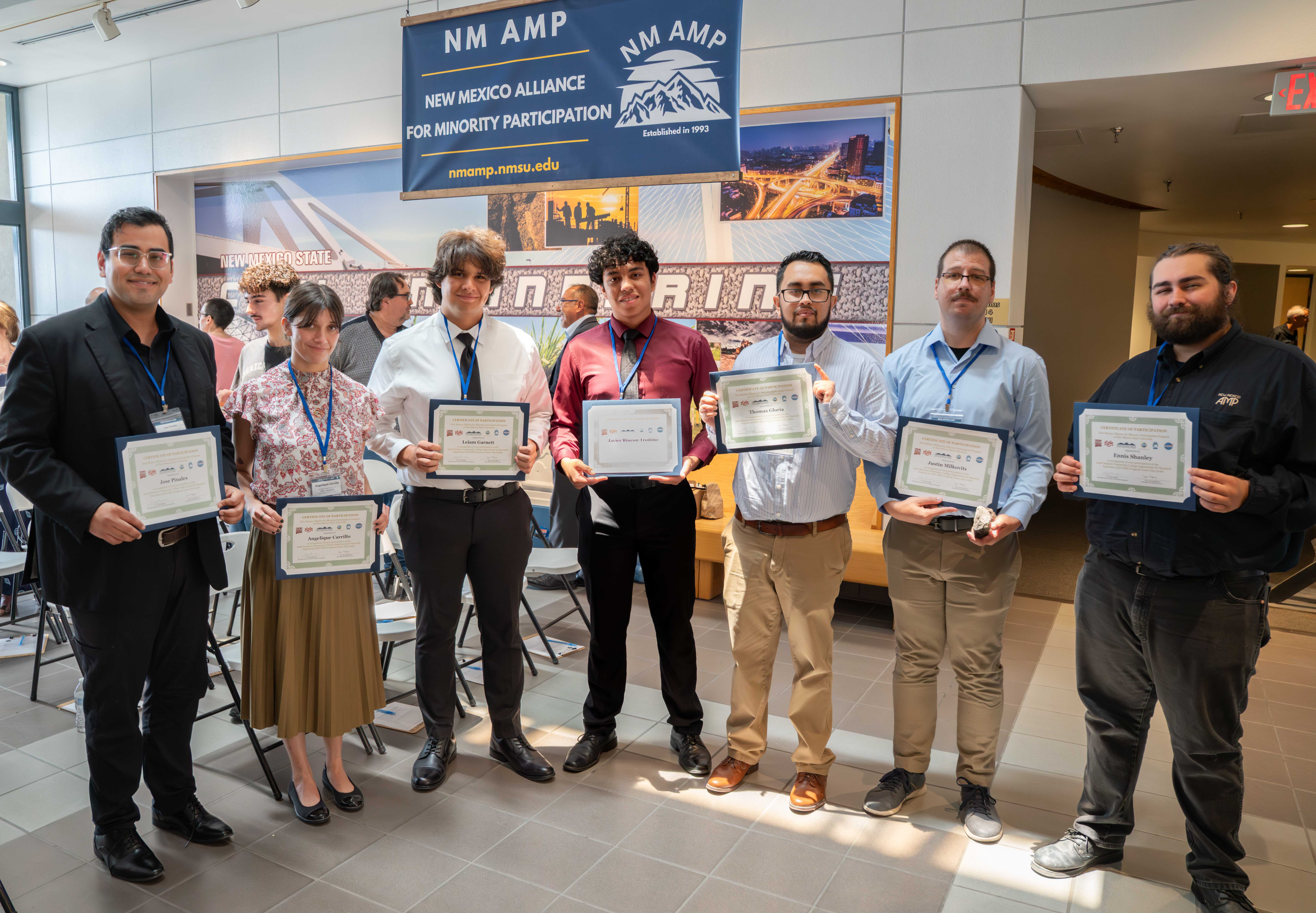2026 NMSU SCCORE Symposium students with certificates